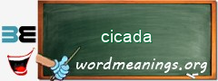 WordMeaning blackboard for cicada